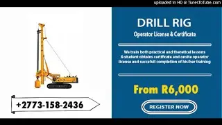0731582436 Over Head Crane,TLB, Grader training school In Mutale, Limpopo