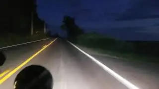 Russian Ural Motorcycle - Night Ride in Central Maine (from the side car)