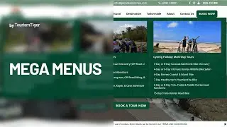 Mega Menus &mdash; Tourism Tiger Website Feature