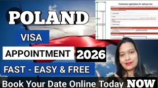 POLAND VISA APPOINTMENT 2025 BOOKING ONLINE||FAST EASY AND FREE||POLAND EMBASSY APPOINTMENT 2025||