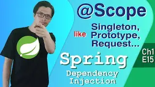 @Scope & the Life Span of Beans | Dependency Injection | Spring Tutorial |Ch1|E15|