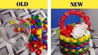 From Waste to Wow 😱 Bottle Caps Flower Vase | DIY Recycle Art In 2026