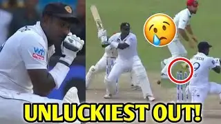 WTF! UNLUCKIRST OUT in the cricket history #angelomathews #srilankavsafghaniistan #unluckiestout