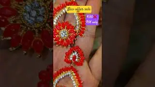 CLEARANCE SALE FULL STONE EARRINGS WHATSAPP 9895962614 #sale #earrings #WHITESTONE #red #kammal