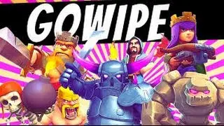 Clash Of Clans - Champion Single Player Bases - MAX GoWiPe Attack Strategy