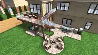 Landscape Design 3D Walkthrough - Balcony - Outdoor Lounge Space - Firepit - Patio