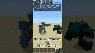 Golem of Swiftness Vs Howler Warden #mobbattle #mobbattles #mcpe #addon #shorts