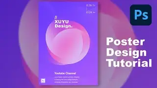 Photoshop Poster || Make A Minimalism Circle  Poster With Adobe Photoshop ||  (Free Download PSD👇)