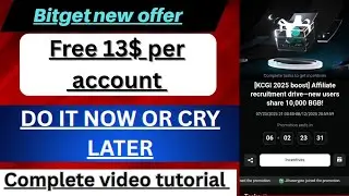 FREE 13$ FOR MY REFFERAL| Bitget new user offer| complete simple tasks and get free 13$