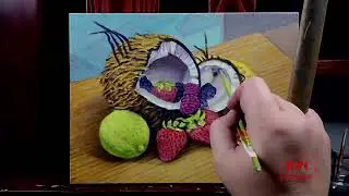 Coconut Lime Shadow Glazes with Oil Quick Video by Kenneth P. Cobb