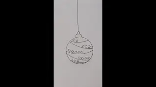 Christmas ball art | beautiful drawing #shorts #harmonyarts #diy #christmasballs
