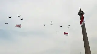 FLYPASS Helikopter Trimatra TNI &ndash; PERSIAPAN Perayaan HUT TNI Ke-80 2025