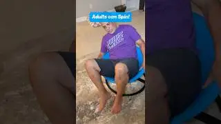 My Grown Husband In The Sensory 360 Swivel Spin Chair