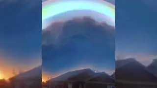 Ice crystals in the cloud,creating a rainbow colour#rainbow #beautiful #youtubeshorts #nature #viral