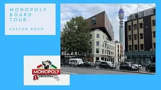Monopoly Board Tour: 🟦 Euston Road | London Walking Video. October 2021 [4K]