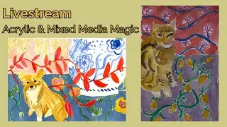 From Imagination to Canvas | Mixed Media Tabby Cat Painting with Acrylic & Oil Layers