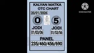 27-01-2026 KALYAN MATKA | SATTA MATKA | KALYAN CHART | KALYAN OPEN TODAY | KALYAN PANEL CHART| MATKA