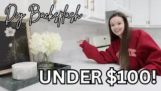 DIY Kitchen Backsplash Under $100 With Before & Afters! | Hot Mess Lake House Renovation