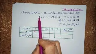 درس الإحصاء ج1 -السلسلة الإحصائية -التكرار-التكرار النسبي- للسنة الثانية متوسط