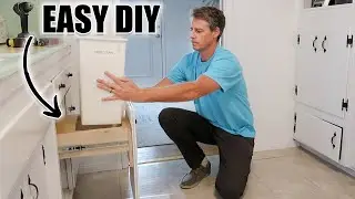 Creating A Pullout Trash Can In A Kitchen Cabinet