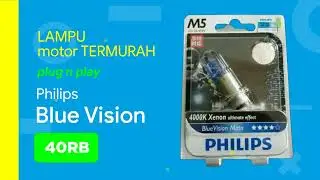 LAMPU HALOGEN PHILIPS MOTOR | Philips Blue Vision M5 K3 35/35Watt Lebih Terang & Fokus