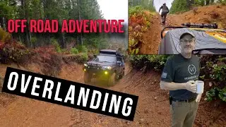 Adventure Overland Camping Winter rain in 23Zero rooftop tent, Goose Gear, and Cook Partner stove