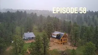 Installing a Metal Roof on the Hilltop Log Cabin- preparing our driveway for Gravel #homestead