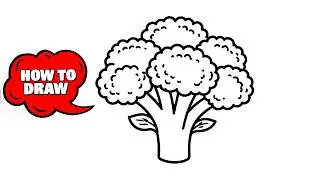 How to Draw Broccoli Step by Step | Realistic & Simple Drawing Tutorial