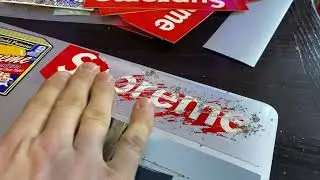 Supreme Box Logo Sticker Decal Scratcher