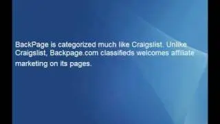 Backpage Classifieds for Affiliates
