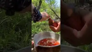 jungle Cooking big Chicken 🍎🧇🐔 #food #cooking #primitive #outdoors