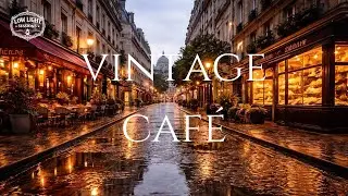 Vintage Café Jazz ☕ | Rainy European Evening Ambience