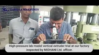 High-Pressure Lab Model Vertical Extruder | Welding Electrode Plant Trial by MIDHANI
