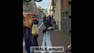 Dangerous sidewalks in Amsterdam