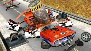 100 Seed Bump Car GT Stunt Ride #5 : गाड़ी वाला गेम : खतरनाक गाड़ी तोड़फोड़