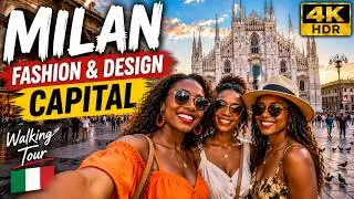 Milan Unveiled: A Scenic Walking Tour of Italy's Fashion Capital 4K HDR
