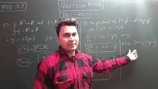 Advanced Calculus MTE-07 Dec 2017 Paper Solved | Part 1 | IGNOU sol by Sajal Gupta @mathshunters