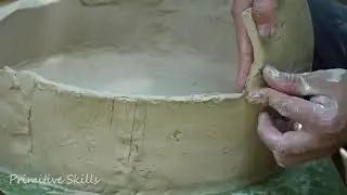 primitive making pottery from caly /primitive survival skills 2022/ survival series 2022