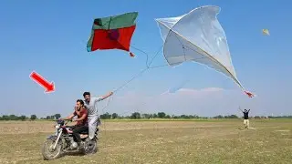 New Tricks Flying 15 Feet Big Kite Vs Small 1 Kite 