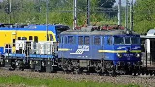 EU07E-239 Majkoltrans na testach nowego wagonu WP-40.00 01 VolkerRail na torze doświadczalnym. +RP1