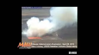 Kilauea Halemaumau Explosion April 28 2015 Courtesy USGS HVO