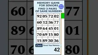 Memory Games for Seniors: Match the Numbers Challenge #braintraining