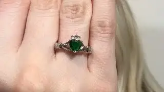 Bestyle Sterling Silver Celtic Claddagh Birthstone Ring for Women, Hypoallergenic Celtic Silver Ring