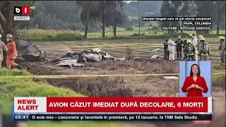 TRAGEDIE &Icirc;N COLUMBIA, AVION PRIVAT PRĂBUȘIT_Știri B1TV_13 ian. 2026