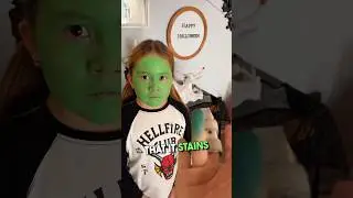Green FACE Paint STAINS 🤢 #halloween