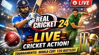 Option 4 (Simple & Clean) 🔴 LIVE Real Cricket 24 | Online Match | Road to Victory 🏆 #LiveGaming