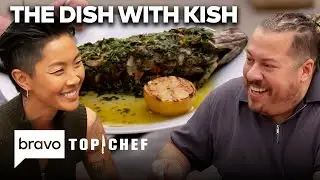 Amar Santana Plays With Fire To Make Grilled Branzino | Top Chef The Dish With Kish S22 E12 | Bravo