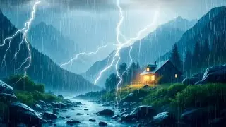 Dark Night Rain and Thunder | Calming Nature Sounds for Stress Relief 