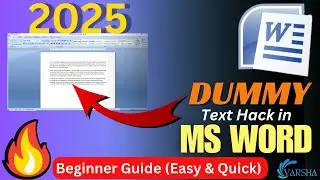 Auto-Generated Dummy Text in MS Word | Fast Typing Hack (2025)