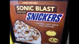SONIC Drive-In ☆SNICKERS FLAVOR FUNNEL BLAST MILKSHAKE☆ Food Review!!!